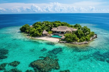 A remote island getaway with no Wi-Fi, where guests engage in digital detox activities like fishing, reading, and exploring the local landscape