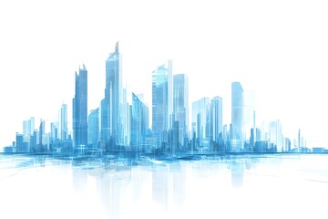 city, panorama, 3d illustration.