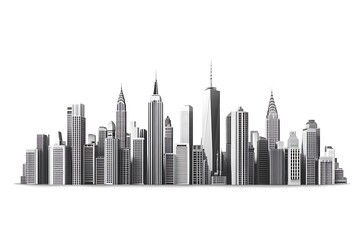 Cityscape illustration of large city