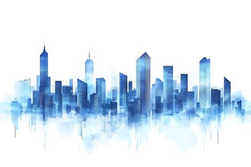 Fototapeta premium modern city panorama 3d illustration