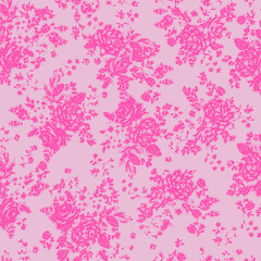 Seamless vintage pattern with floral motifs. Based on a traditional oriental textiles.