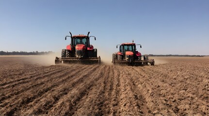 Mulching cotton stubble rows.generative.ai