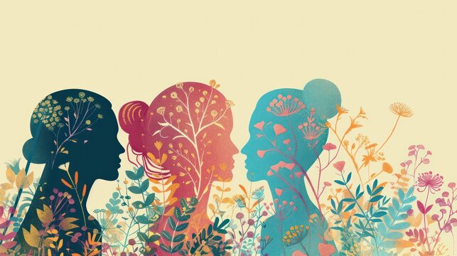 Hormone therapy specialists helping clients manage imbalances naturally. Illustrations