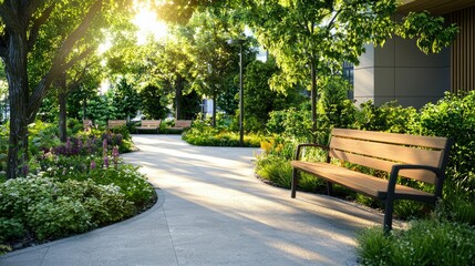 Obraz premium Explore the tranquil garden inviting reflection and relaxation