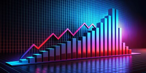 Economic hardship:  A 3D model of a failing business, financial crisis.