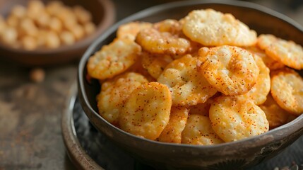 Ganthiya are deep fried Indian snacks made from chickpea flour. 