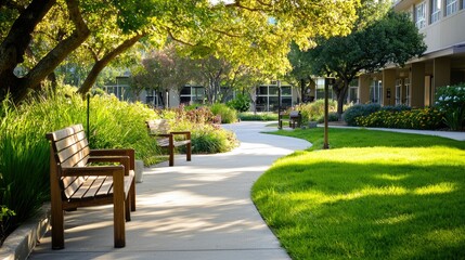 Mental health treatment facilities embrace peaceful outdoor spaces for patients' well-being