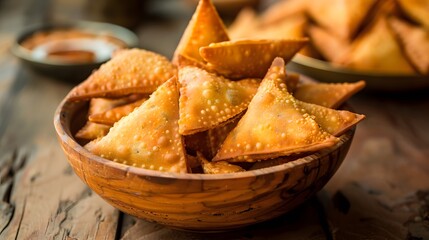 Ganthiya are deep fried Indian snacks made from chickpea flour. 