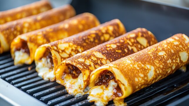 Savor the delight of marquesitas crispy crepes filled with cheese and nutella