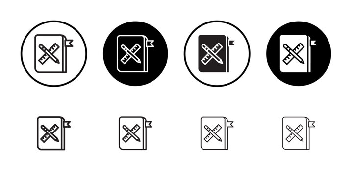 Brand guidelines icon flat line symbol set.