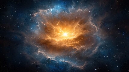 Obraz premium Stars and Cosmic Clouds in a Celestial Background