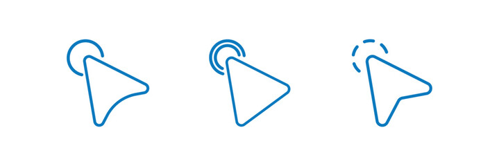 Click computer mouse cursor click pointer cursor on your computer screen click hand pointer symbol.