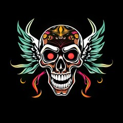 Naughty Beauty: Playful Cartoon Skull with Tongue Out – Modern AI-Generated Art Showcasing a Humorous and Cheeky Expression