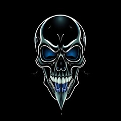 Naughty Beauty: Playful Cartoon Skull with Tongue Out – Modern AI-Generated Art Showcasing a Humorous and Cheeky Expression