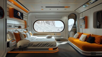 Fototapeta premium Space tourism becoming the next frontier for adventure seekers and luxury travelers.