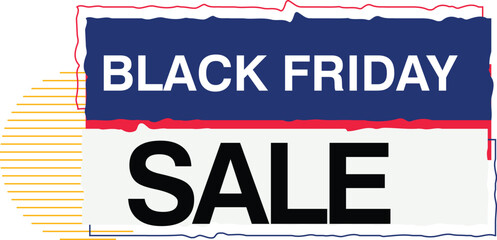 Fototapeta premium Black Friday Sale tag special offer banner super deal sign element yellow, black, abstract set creative