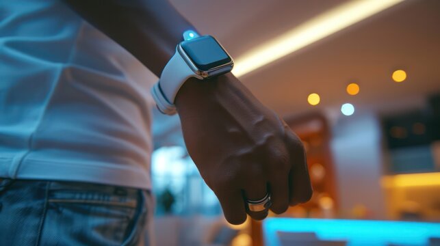 Wearable technology transforming the way people monitor their health and stay connected. - Powered by Adobe
