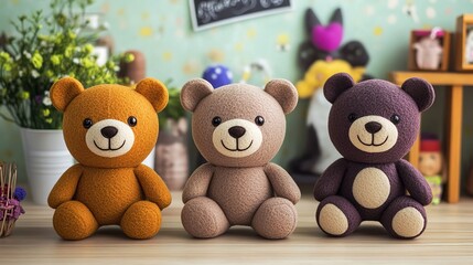 Creative Felt Bear Molds for crafting cute and personalized stuffed toys and decorations, perfect for DIY projects, sewing, and handmade gifts for all ages.