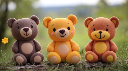 Creative Felt Bear Molds for crafting cute and personalized stuffed toys and decorations, perfect for DIY projects, sewing, and handmade gifts for all ages.