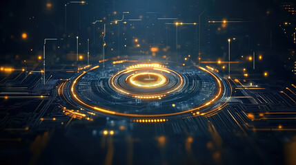 Luminous Circle Abstract Technology Background