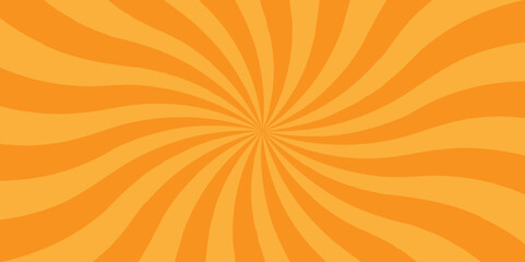 Abstract orange sun rays and sunburst backdrop background. seamless retro vintage burst sunrise vector wallpaper design.	
