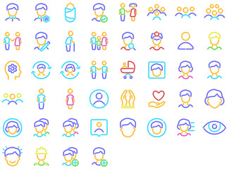 Set of Users & People icons
