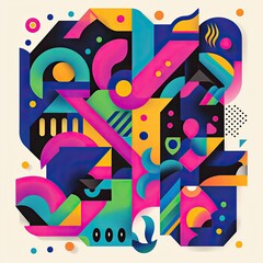 Bold Modern HNY Card Design with Striking Neo Elements