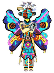 Kachina Spirit Dancer Colorful Drawing Series 1.jpg