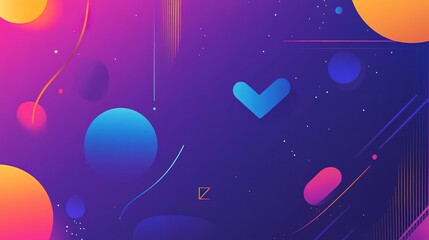 Fototapeta premium Playful and colorful background for question or quiz themes, featuring dynamic elements like question marks and abstract shapes, ideal for educational games, trivia, 
