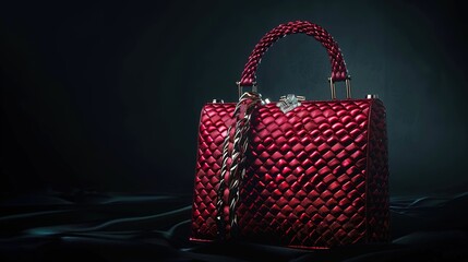 A handbag on the background presents a stylish and practical accessory. A chic item that combines fashion and functionality.