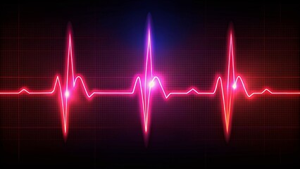 Silhouette ECG Heartbeat, Medical Diagnosis
