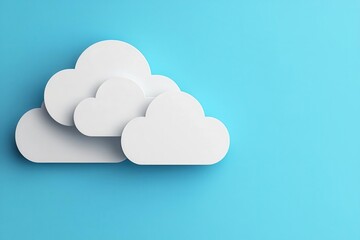Fototapeta premium Cloud architecture diagram with different layers of computing and storage, illustrating system hierarchy, Cloud Architecture, System Layers