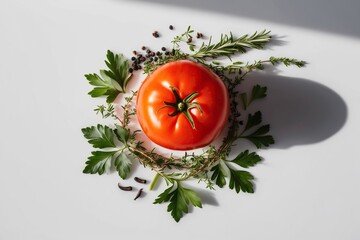 tomato on WHITE background