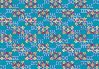 Mosaic Medley : seamless design is perfect for projects needing a bohemian, cultural touch, making it ideal for fashion fabrics, stationery, digital backgrounds, and home decor.