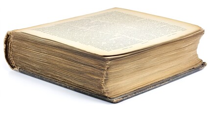 Close-up view of an open dictionary showing detailed definitions, words, and meanings, symbolizing knowledge, language, and education, with a focus on vocabulary learning, reference materials, 