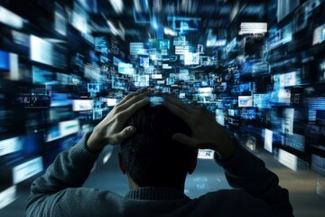 Illustration highlighting the impact of excessive data on decision-making in national security.