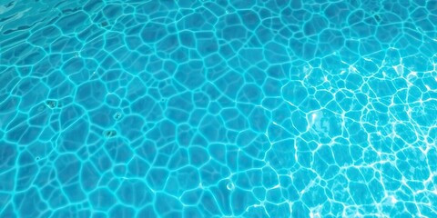 Obraz premium Blue water in a swimming pool with rippling waves and reflections of light, serene, blue