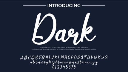 Dark Font Stylish brush painted an uppercase vector letters, alphabet, typeface