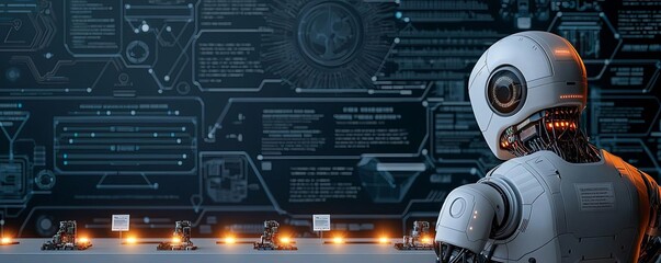 Robotics Competition Display with mini robots and circuits