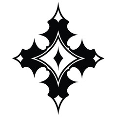 Gothic pattern silhouette vector illustration 