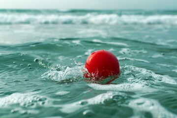 a symbolic red drop merging with the ocean, representing widespread impact