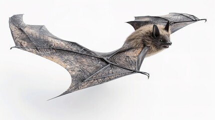 Fototapeta premium Bat Flying Through Air on isolate Background