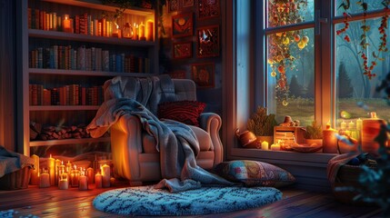 Obraz premium Cozy Living Room with a View