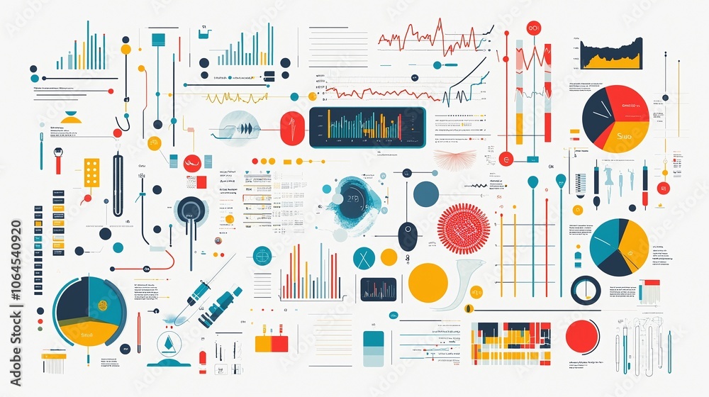 Poster explore the digital visualization of key factors influencing health trends and analytics in today's 