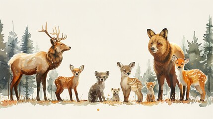 Obraz premium Canadian wildlife png, animal remix, transparent background