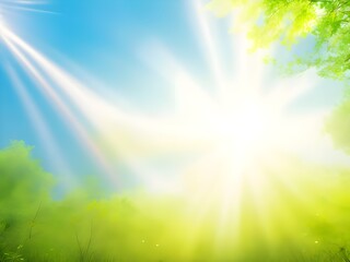 Obraz premium Nature's radiance discover how sunlight illuminates vibrant greenery in the great outdoors