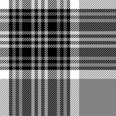 Black Plaid Seamless Pattern Design Template