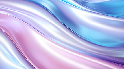Obraz premium there is a silver liquid that reflects pastel rainbow hues, luxury abstract background