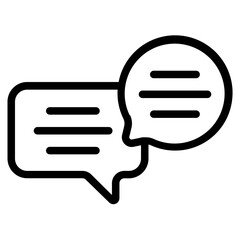 Chat bubbles Line Icon