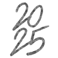 2025 hand drawn design for Happy New Year poster, Brochure design template.